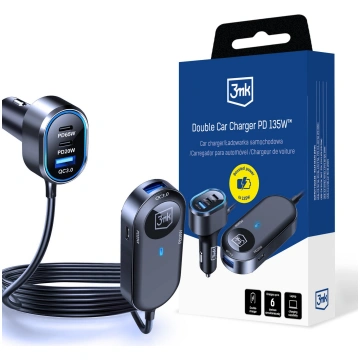 Ladowarka 3MK 3mk Double Car Charger 135W PD QC PP