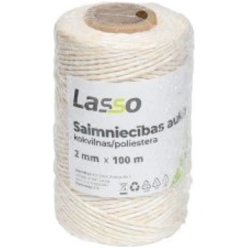 Lasso Aukla saimniecības 2mm 100m kokvilna/poliest