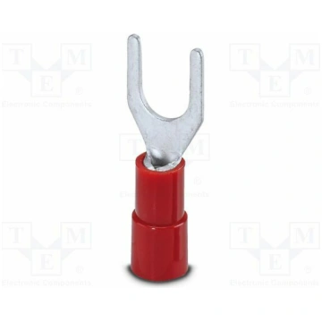 Tip: fork; M5; 1.5mm2; red; Type: insulated; Mat: 