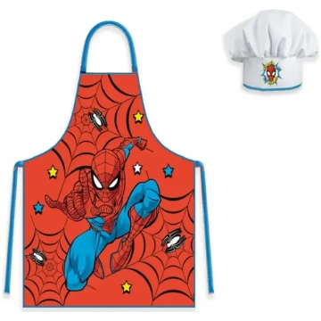 Bērnu Spiderman sarkanais šefpavāra komplekts ar p