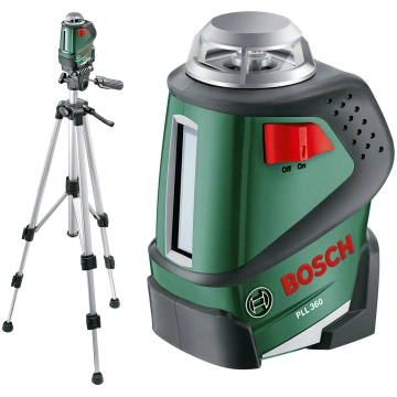 Lāzers BOSCH PLL 360 ar statīvu 2klase,20m, 0,5kg,