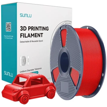 Sunlu PETG pavediena sarkans — 1.75 mm, PETG mater