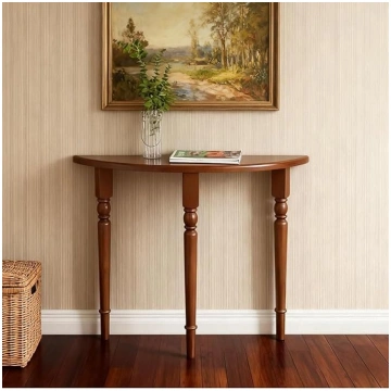 Crescent Moon Console Table Made of Wood, Narrow C