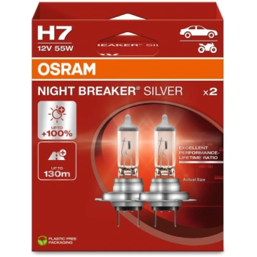 OSRAM NIGHT BREAKER SILVER +100% 12V H7 55W 12V PX