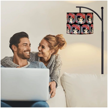 Parlez-vous Francais? French Girl Arc Floor Lamp (