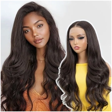 DÉBUT 13x6 Lace Frontal Perücke Long Body Wave Dun