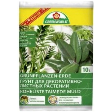 Greenworld Augsne zaļajiem telpaugiem 10L Premium
