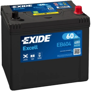 Exide Excell 12V/60Ah/ 390A AKB 230x173x222