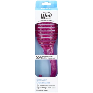 Wet Brush Shower Detangler Glitter Pink Dušas ķemm