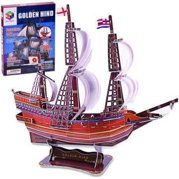 3D puzzle ship Golden Hind ship 108 pieces spatial