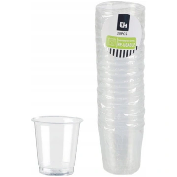 Plastmasas glāzes degvīnam 30 ml krāsā 20 gab