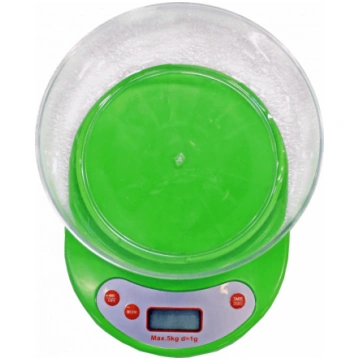 Svari virtuves digitālie ar trauku 5kg zaļi BESK