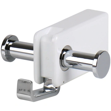 Double round hook - White