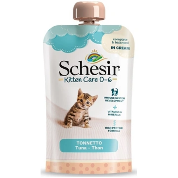 Tunča krēms kaķēniem SCHESIR 150g, bezgraudu, 0-6 