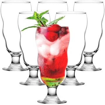 „Hurricane“ glāžu komplekts: 6 oz augstas kokteiļu