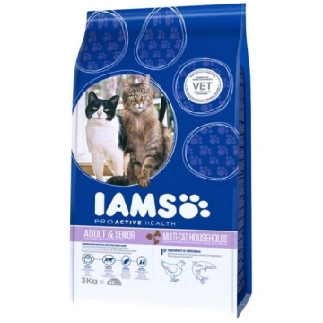 15kg IAMS CAT Multicat Chicken Salmon - sausā barī
