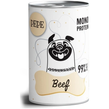 Mitrā barība (konservi) suņiem Pepe Mono Protein, 