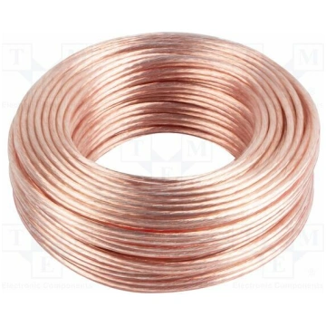 Wire: loudspeaker cable; 2x4mm2; stranded; CCA; tr