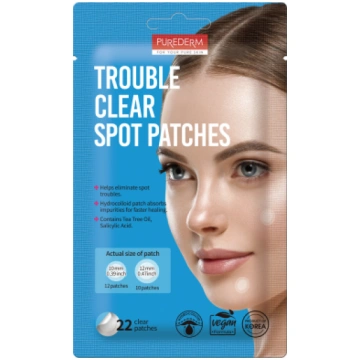 Purederm Trouble Clear Spot Patches Plāksteri pret