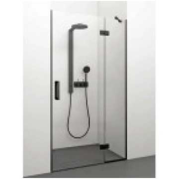 Adele Plus Black dušas durvis 90x200 cm Stikla Ser