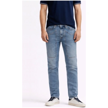 Jeckerson Jeans Cinque Tasche Slim Con Toppa Uomo 