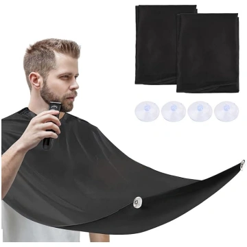 Catime Pack of 2 bārdas skūšanās priekšauts, melns