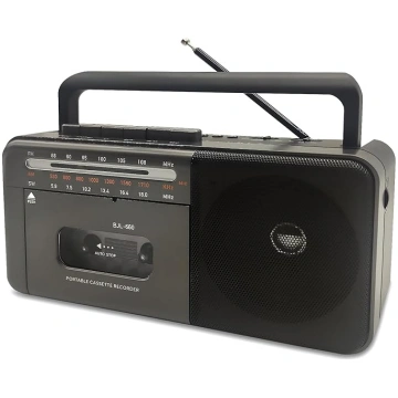 Kasešu atskaņotājs Bluetooth Boombox, magnetofons 
