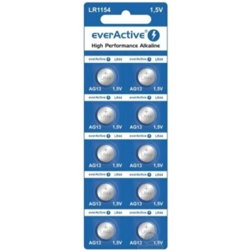 Baterijas everActive LR1154, LR44, AG13, 10 gab