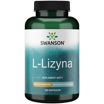 SWANSON Lizīns - L-lizīns 500 mg (100 kapsulas)
