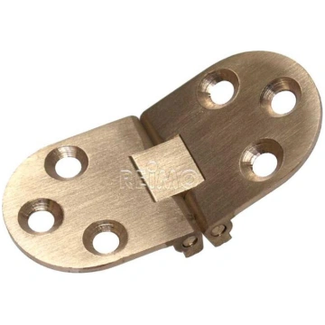 Folding table hinge, matte brass