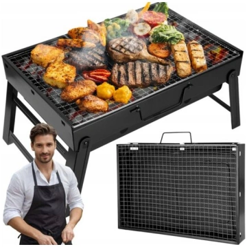 Pārnēsājams saliekams ogļu grils BBQ, koferis Nav 