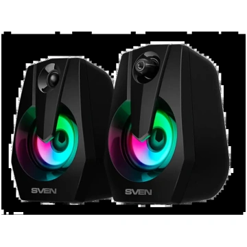 Skaļruņu sistēma SVEN 370 Black — kompakti stereo 