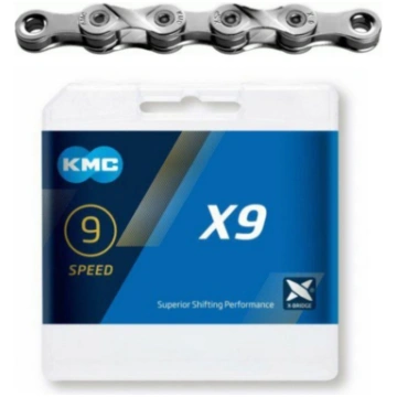 KMC Ķēde X9 114 posmu sudraba kastīte (-) 1550440