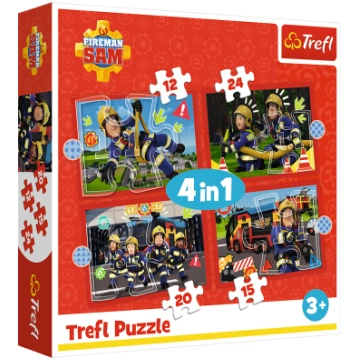 Puzles - 4-in-1 Puzzle - Adventures of Fireman Sam