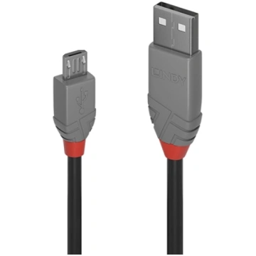 Lindy 3m USB 2.0 Type A to Micro-B Cable, Anthra L