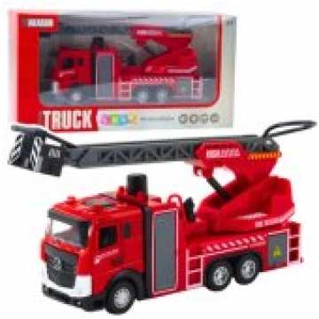 LEAN Toys Fire Truck with Boom Hose Water Spray Li