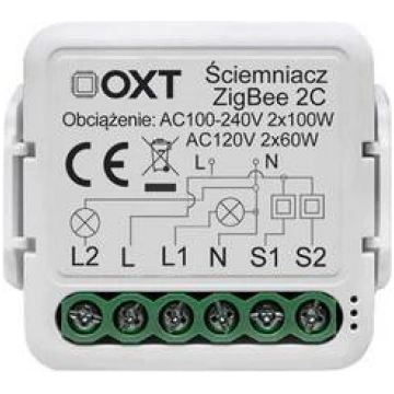 OXT mini 2 kanālu dimmer modulis ZigBee TUYA