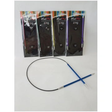 KnitPro Zing Circular needles, 60 cm, bright colou