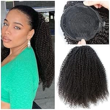 HIHELO 12-26 collas Afro Curly Ponytail matu pagar
