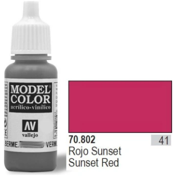 Vallejo Krāsa Nr41 Sunset Red Matt 17ml - 70802
