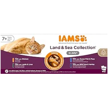 IAMS Delights Land & Sea Collection Senior Wet Cat