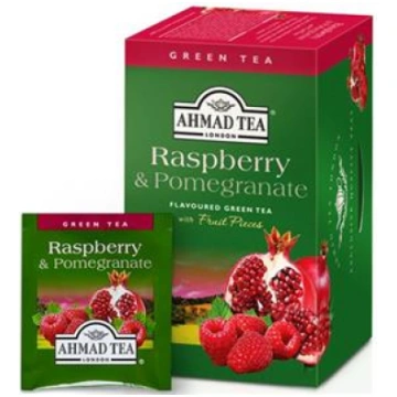 Zaļā tēja Ahmad Green Rasberry & Pomegranate, aveņ