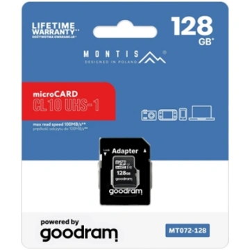Karta Montis Karta pamici microSD 128GB CL10+adapt