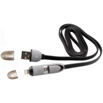 Sbox USB->Micro USB+IPH.5 M/M 1M black 2IN1B T-MLX