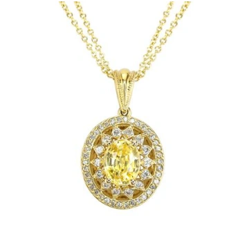 Kulons ar 1.30 ct citrīnu un briljantiem