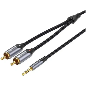 Cable Audio 2xRCA to 3.5mm Vention BCNBJ 5m (grey)