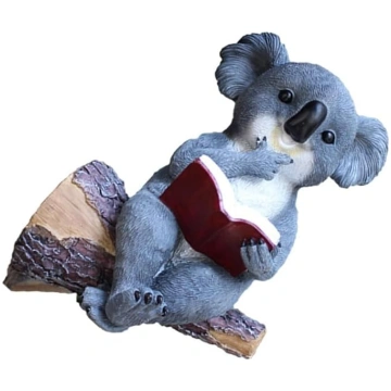 NUOBESTY Koala Solarleuchte aus Kunstharz für Gart