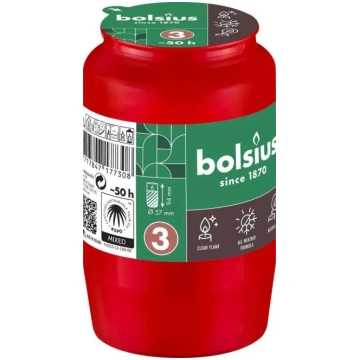 Kapu svece BOLSIUS 95x57 mm, sarkana