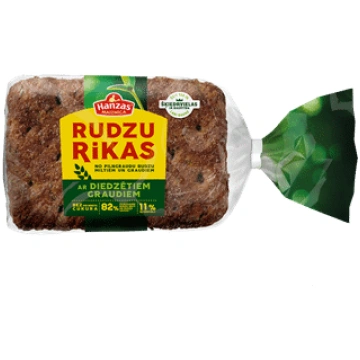 Rudzu Rikas HANZAS MAIZNĪCA ar diedzētiem graudiem