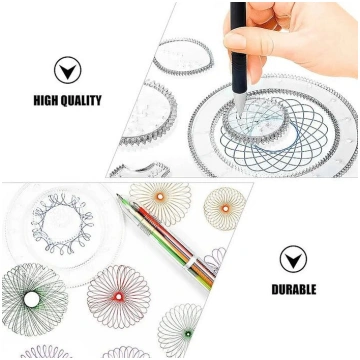 Cita prece iLike 28pcs Spiral Drawing Ruler Set In